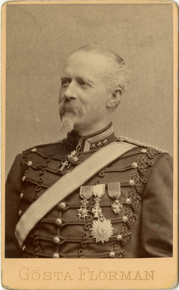 Porträtt av Theodor Hugo Malcolm Abraham Wennerholm, överstelöjtnant vid Vaxholms artillerikår A 5.