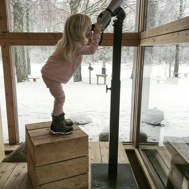 Foto av barn som ser i teleskop