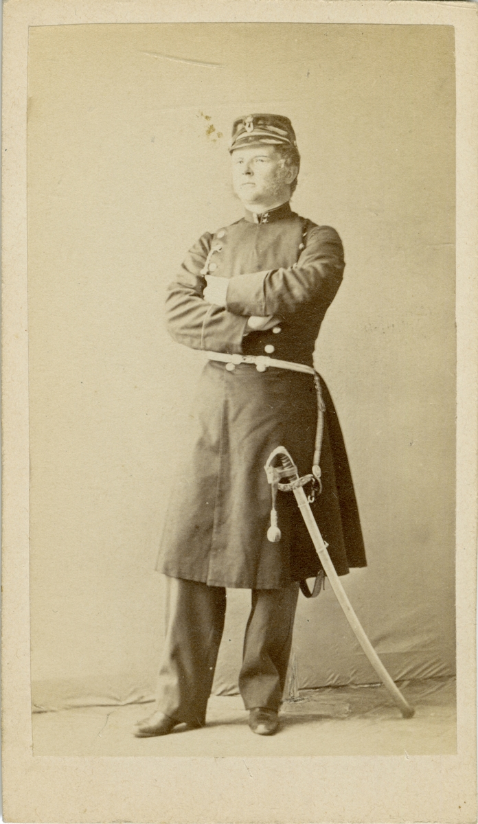 Porträtt av greve Oscar Frölich, löjtnant vid Södermanlands regemente I 10.