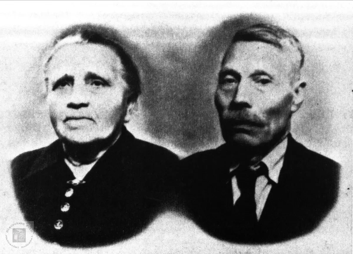 Ekteparet Aslaug og Peder Valebrok, Bjelland.