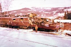 Lokomotivene fra Tretten-ulykken, fotografert på Tretten sta