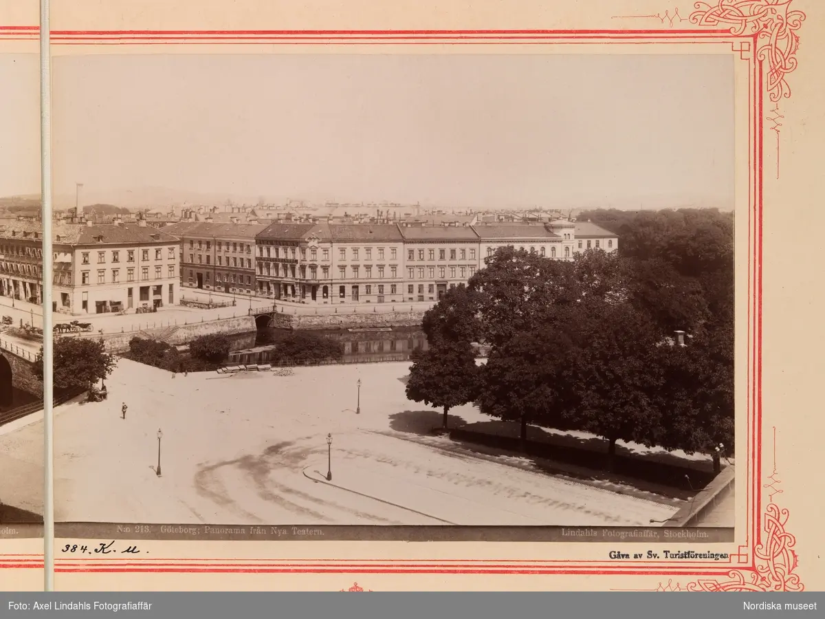 "Delbild av panorama över Göteborg på1880-talet: Trädgårdsföreningen."