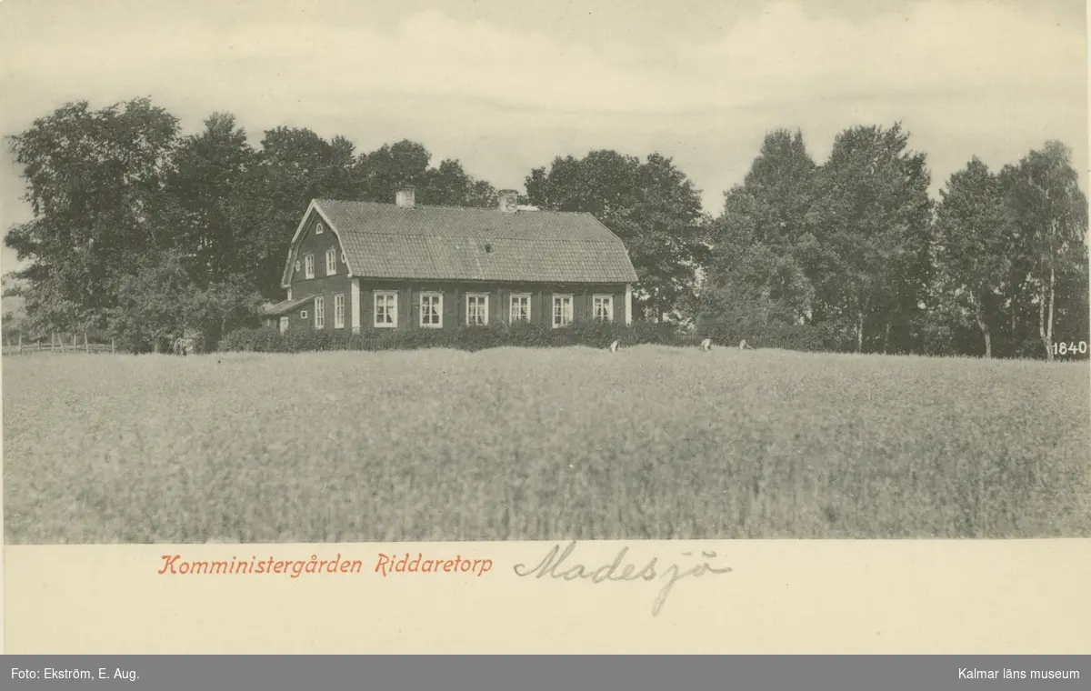 Komministergården i Riddaretorp. Import Sture Ljungdahl, Nybro.