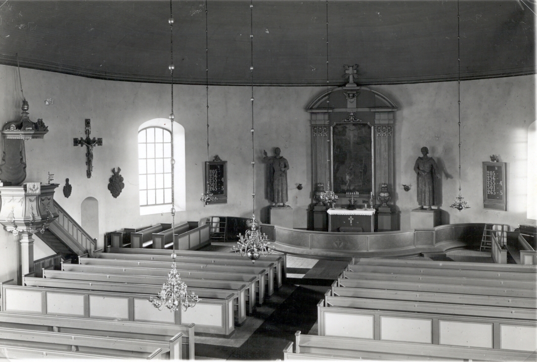 Interiör av Misterhults kyrka.