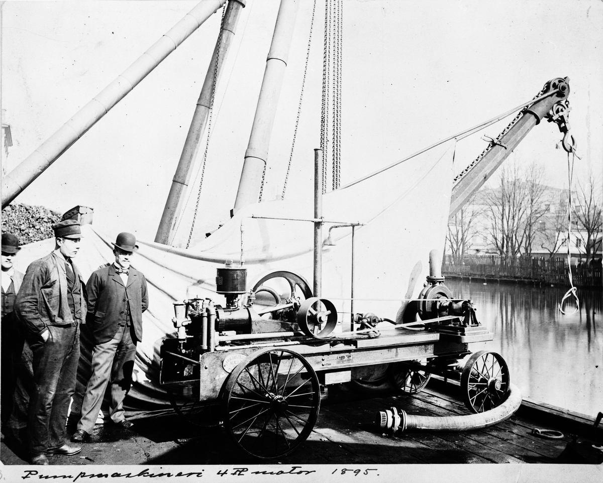 Pumpmaskineri. 4 hkr motor 1895.