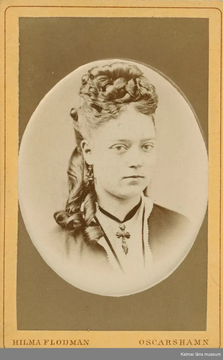 Porträtt av en okänd kvinna från Oskarshamn.