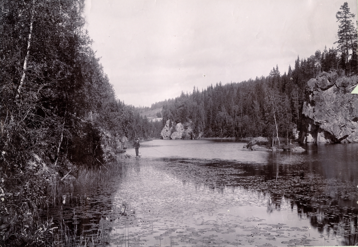 Fiske vid Döda fallet, Indalsälven, Ragunda socken, 1899.