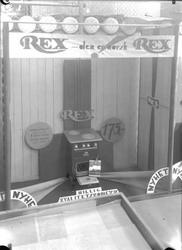 Rex komfyr, vindusutstilling, reklame, Elektrisk Bureau.