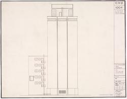 Silo med lager for A/S Christiansands møller [Fasadeoppriss]