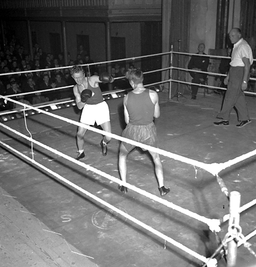 Skara. Boxning, Skara Teater 1950.