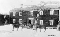 2-etg. bolighus, hester, personer, stiger.