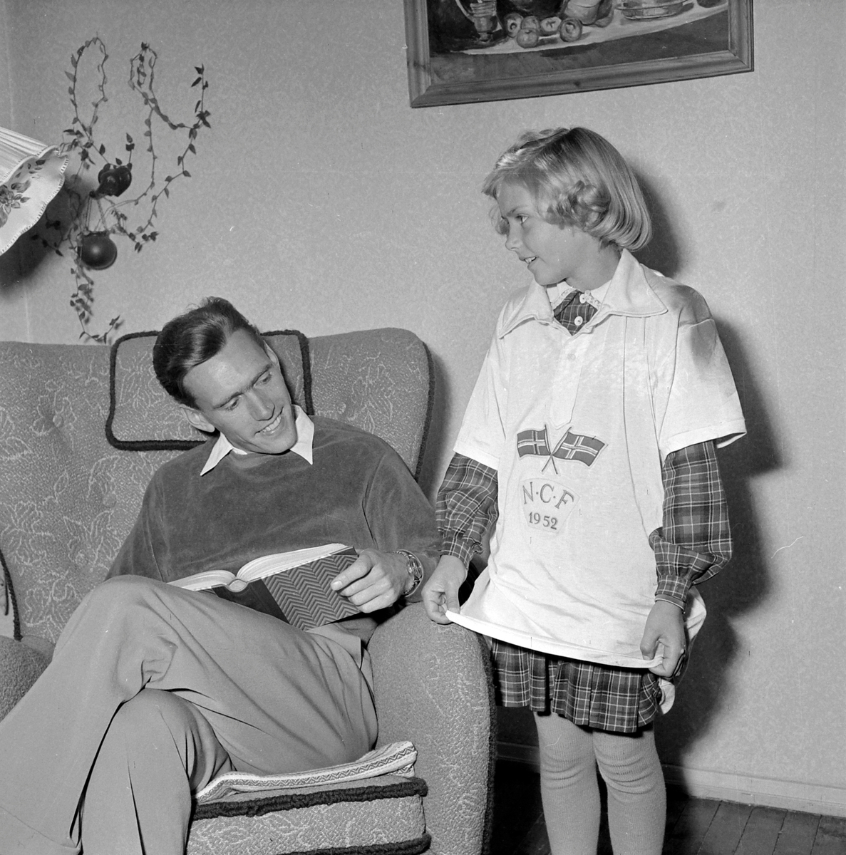 Odd Berg med kona Reidun og datter