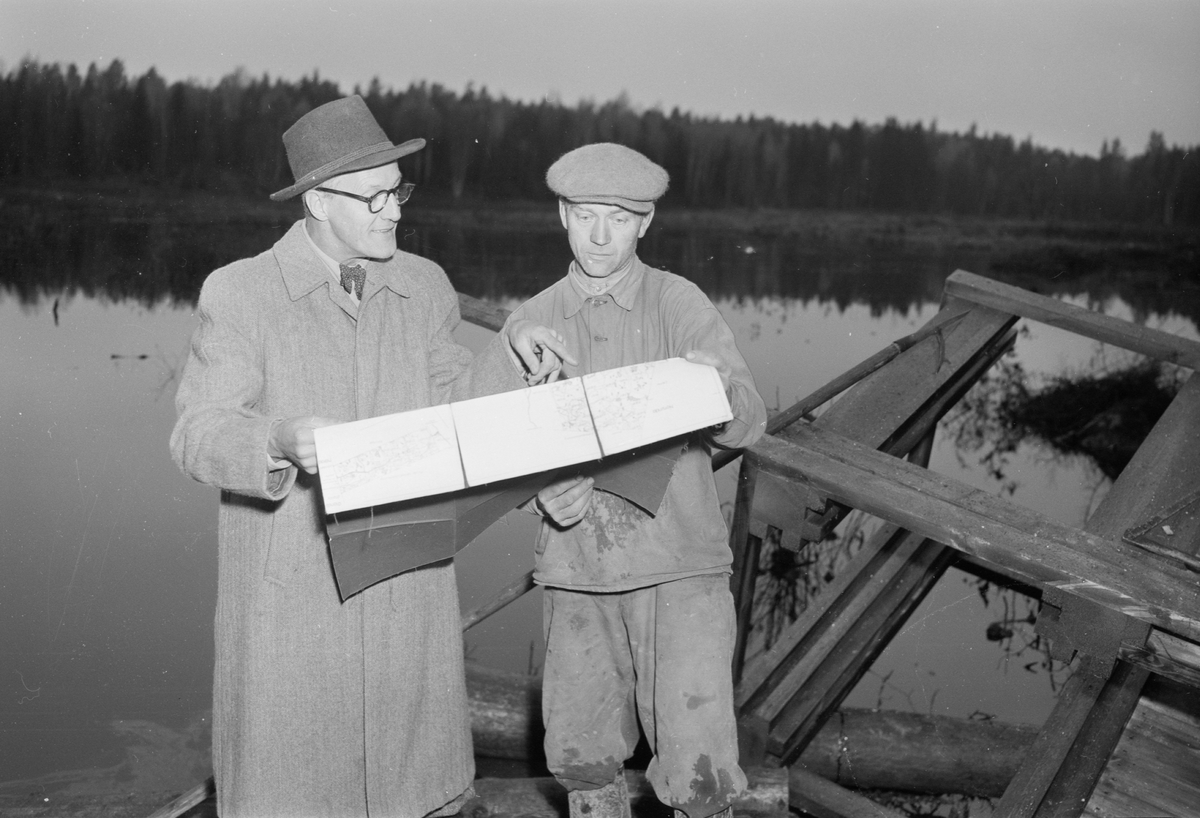 Ny sjö, Rasbokil, Rasbokils socken, Uppland, oktober 1952