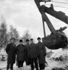 Folkets Hus första spadtaget.
Bollnäs 1/3 1958