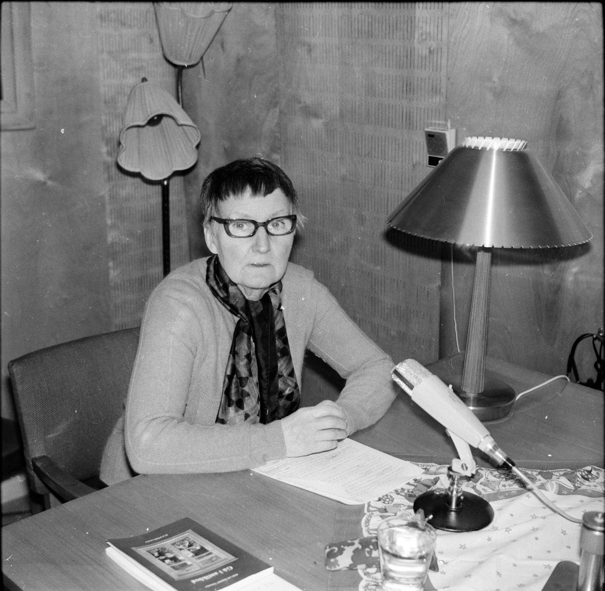Willy Maria Lundberg på Radiostudion,
Januari 1968