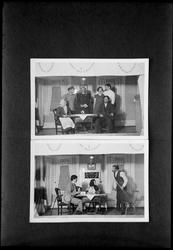 Avfotograferte bilder av personer som synes å være en skuesp