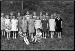 Klassebilde fra Hovsvangen skole, trolig fra skoleåret 1938-