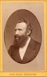 Portrett. Mann med helgskjegg. 
Telegrafbestyrer Myøen.