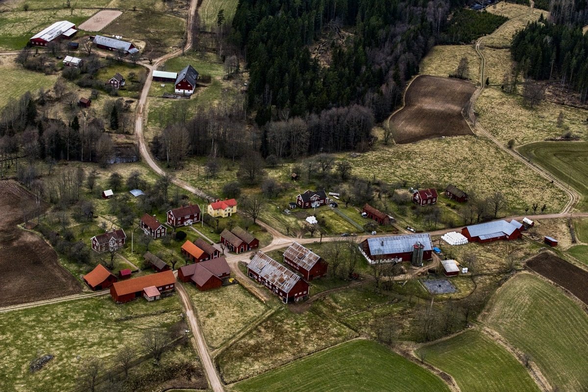 Flygfoto över Fågelhult i Eksjö kommun.