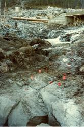 Borehull klargjort for spreninging