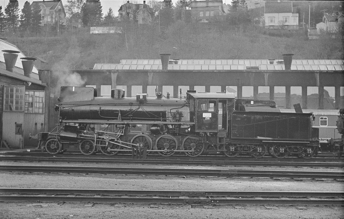 Damplokomotiv type 26a nr. 216, nyrevidert på Marienborg ved Trondheim.