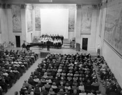 Universitetet. Universitetets aula. Interiør. Oktober 1950