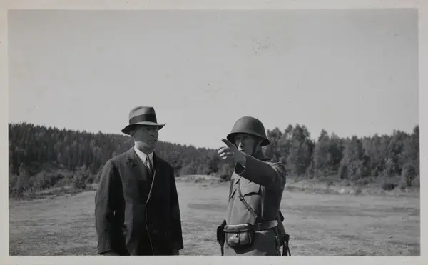 Øvelse på Lahaugmoen i august 1935