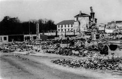 Ruiner 1940, brakker, KOHAS, skolen. Kristiansund. Nordmøe m