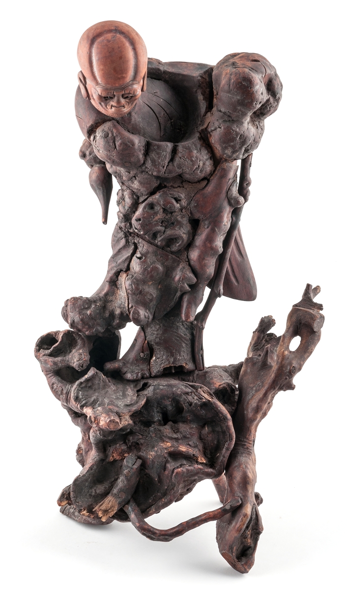 Sjömanskuriosa, kinesisk skulptur av trä.