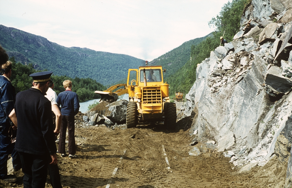 Anleggsarbeid i forbindelse med nedleggelsen av Sulitjelmabanen.