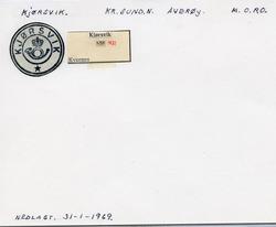Stempelkatalog Kjørsvik, Kristiansund, Averøy, Møre og Romsd
