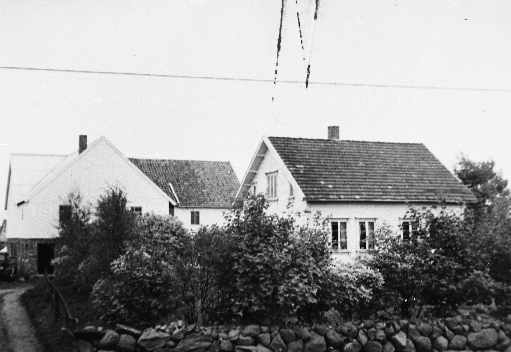 Dei gamle husa på Haugland øvre bnr. 8. Alle er rivne nå (2004).