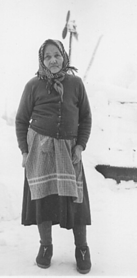 Finsktalande Kerstin Eriksson f 1879 i Bergtorp, Viggen d 1968.