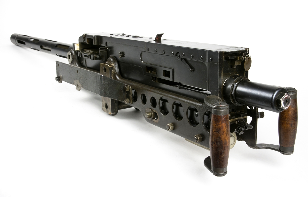 Automatkanon (Akan) 12.7mm M/39. Försedd med handtag.
