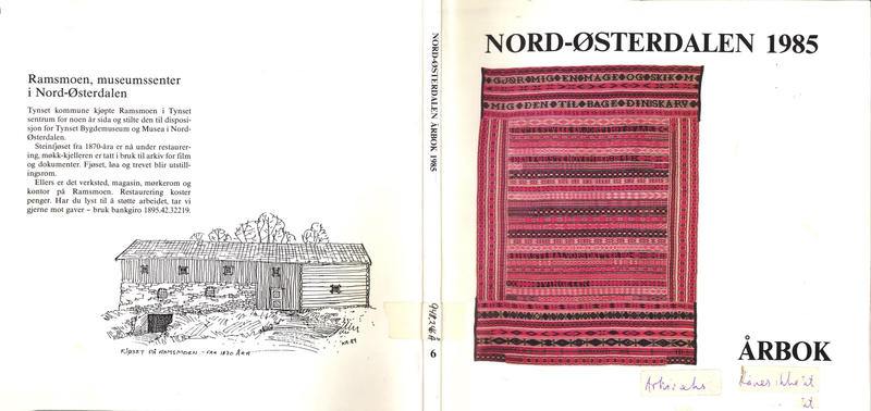 omslag årbok for nord-østerdalen 1985