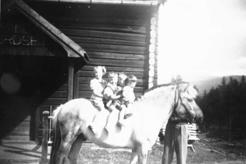 Barn på hesteryggen.