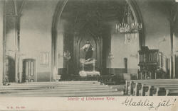 Interiør af Lillehammer kirke.