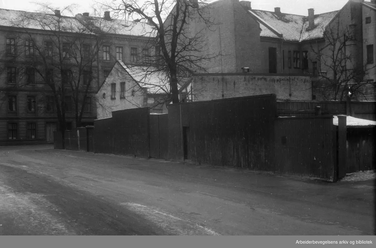Gamlebyen. Februar 1949