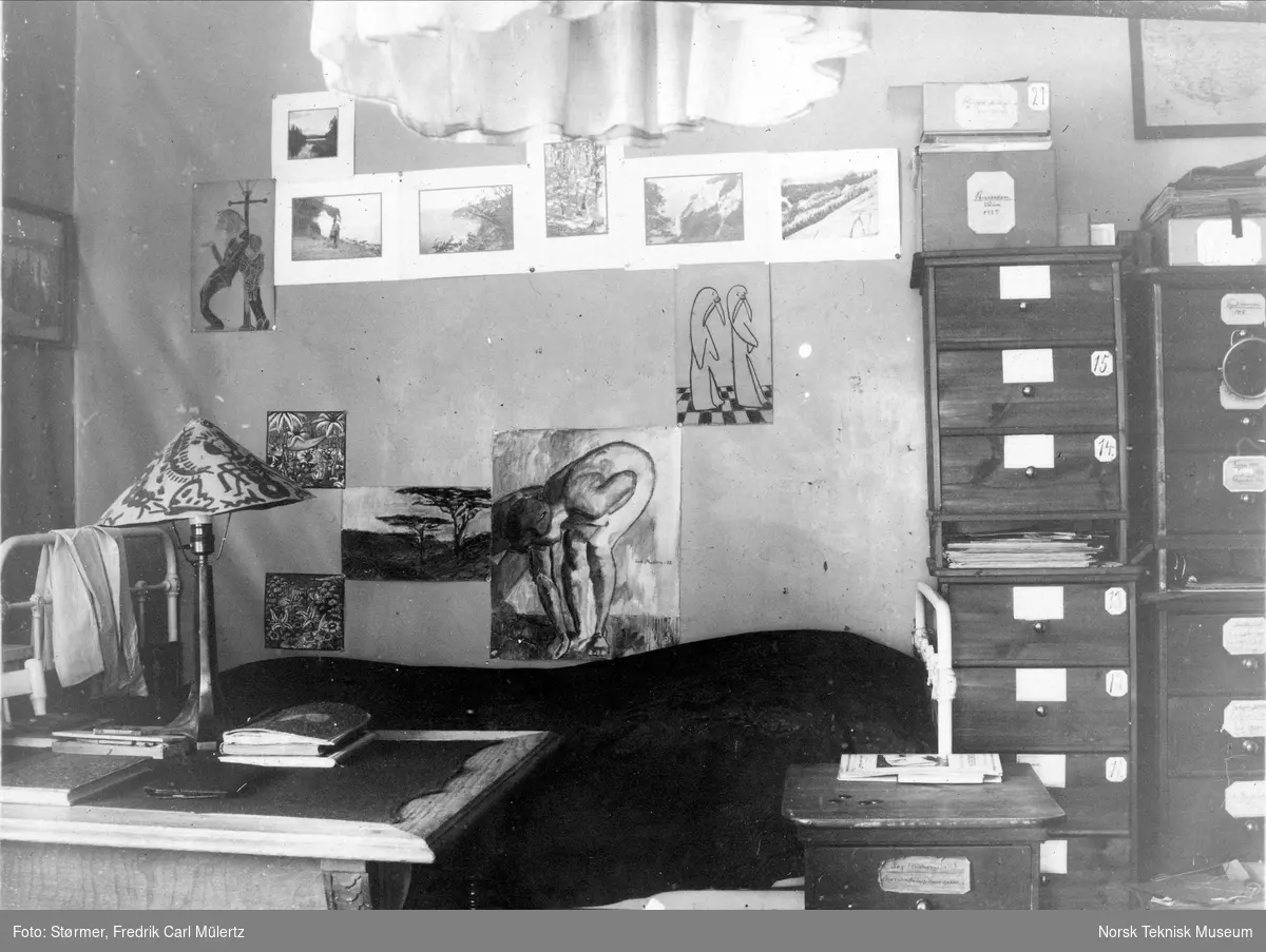 Interiør fra Carl Størmers hjem, Huk Aveny 33, 20. oktober 1929: Sønnen Pers rom