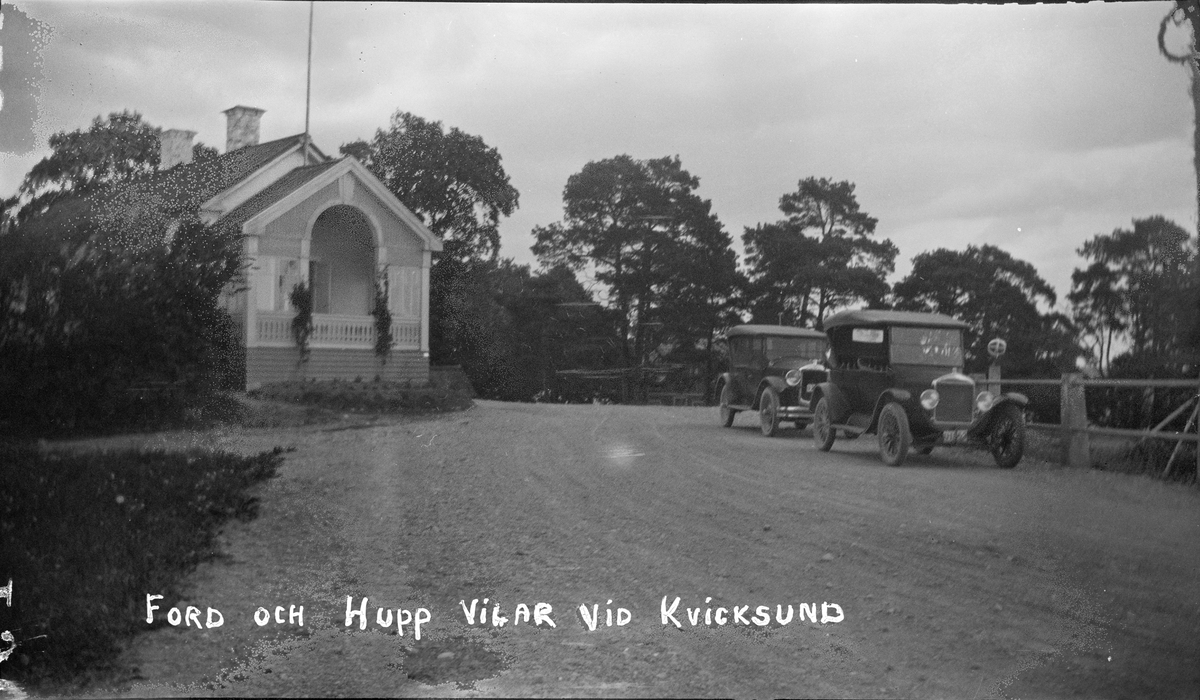 Bilsemester 1928 - "Ford och Hupp vilar vid Kvicksund"