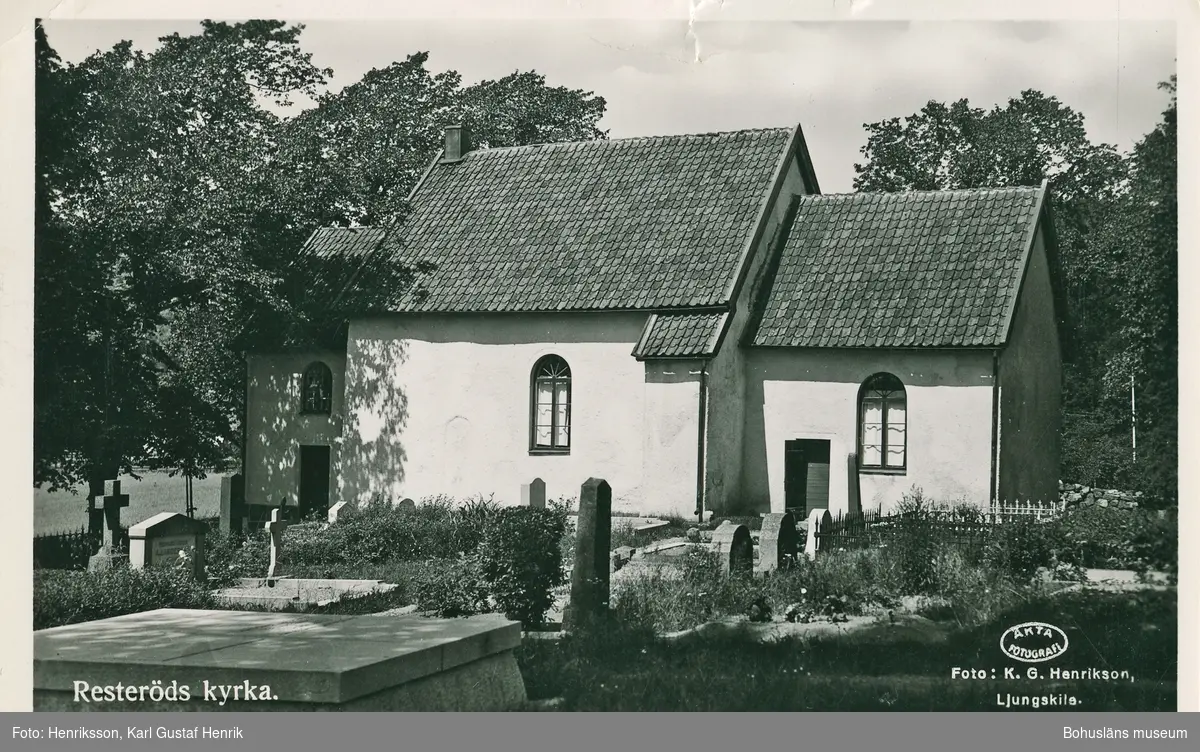 Text till bilden: "Resteröds kyrka".