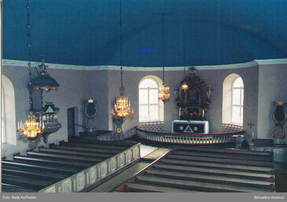 Text till bilden: "Skredsviks kyrka. Interiör".
