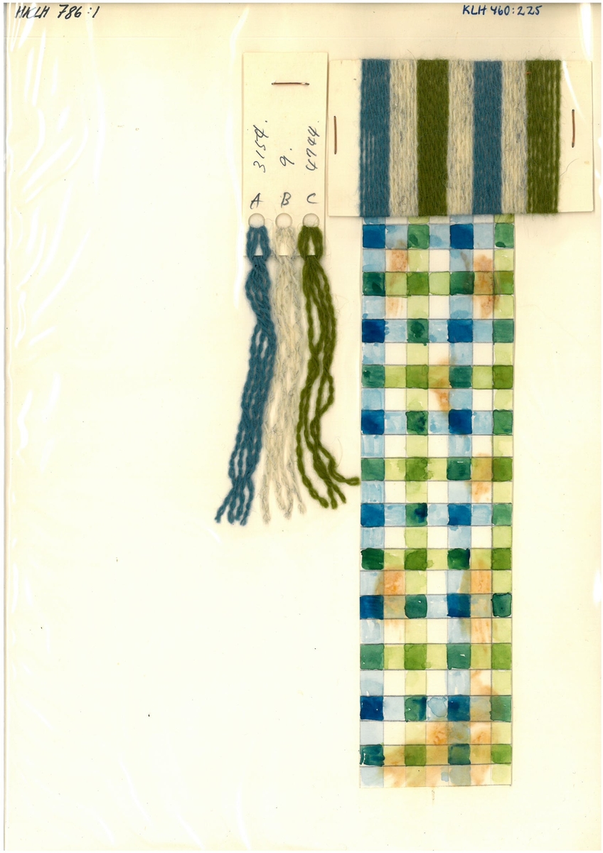 Mönster, solvnotor och lindade randningar till filtar, plädar, sjalar och halsdukar.
Kerstin Butler 1961-1968