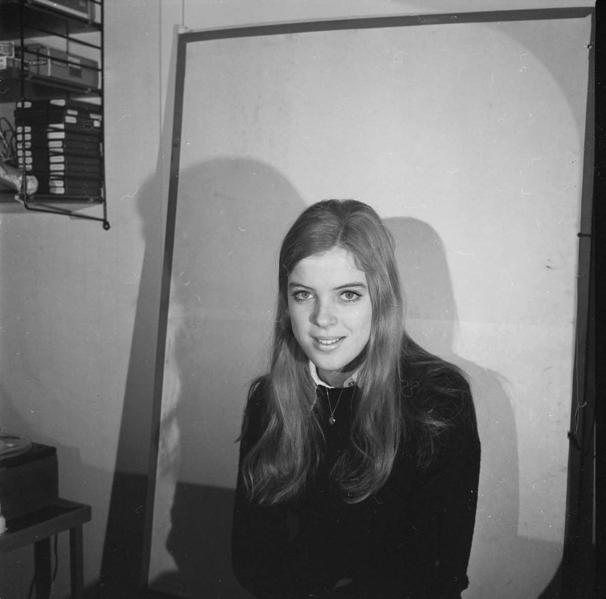 Monica Andersson, lucia på Yrkesskolan, Skutskär, Älvkarleby socken, Uppland 1969