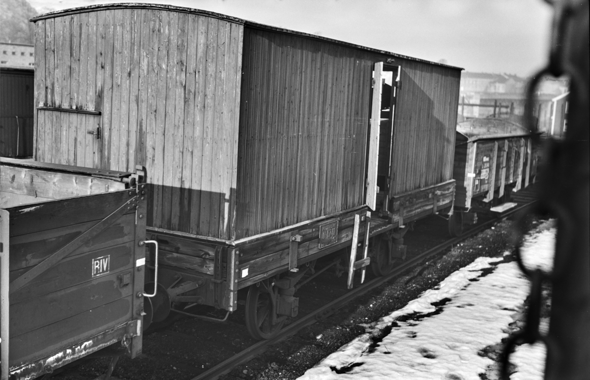 Hensatt godsvogn opprinnelig fra Norsk Hovedjernbane litra N2 nr. 11741 i Lodalen i Oslo.