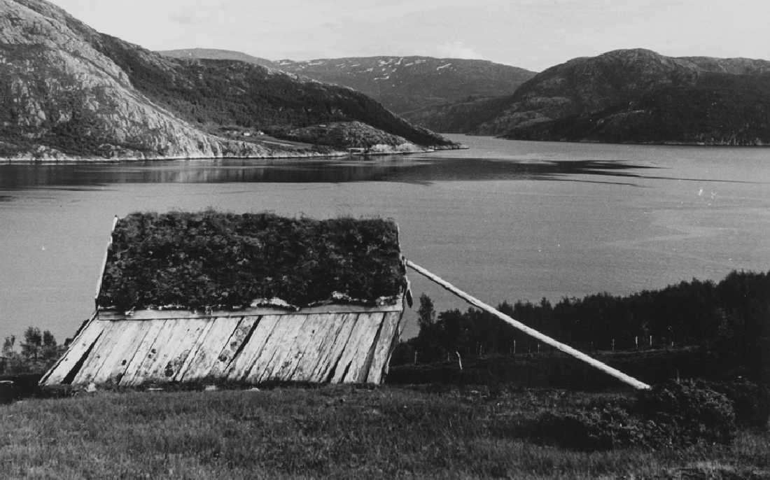 Leirfjord, Sundøy. Torvsjå på Jystadmyrene, den tilhørte Olaf Tømmervik. Vefsnfjorden i bakgrunnen.
Bildet er brukt i Leirfjordkalenderen - forside 2009
Nytt bilde av motivet LEF.F.02308