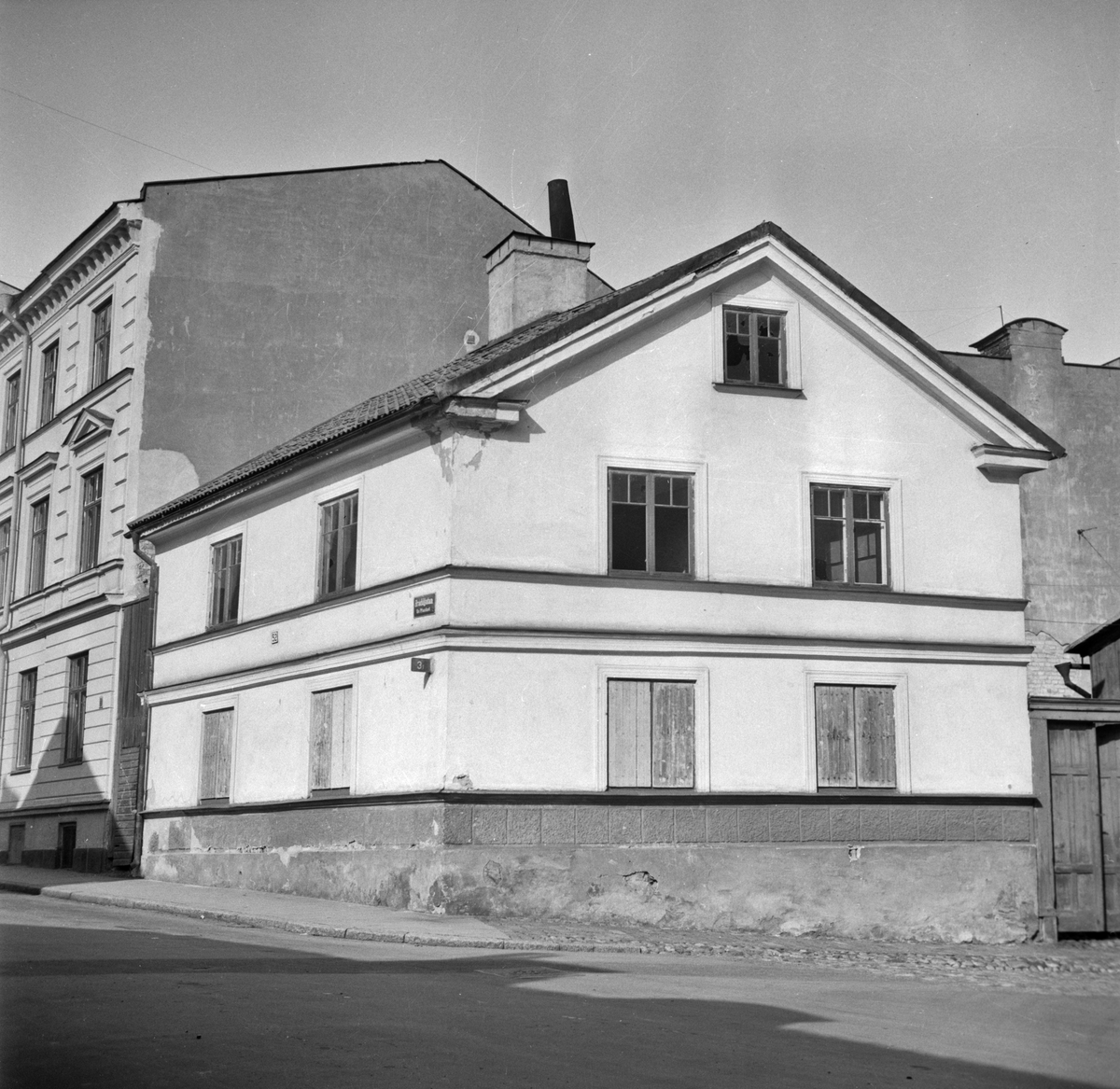 Bråddgatan 52 i Norrköping 1948. Vy mot väster.