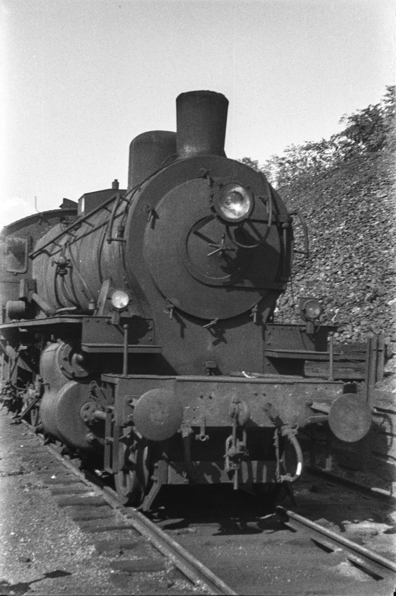 Hensatt damplokomotiv type 28a nr. 164 i Lodalen i Oslo.
