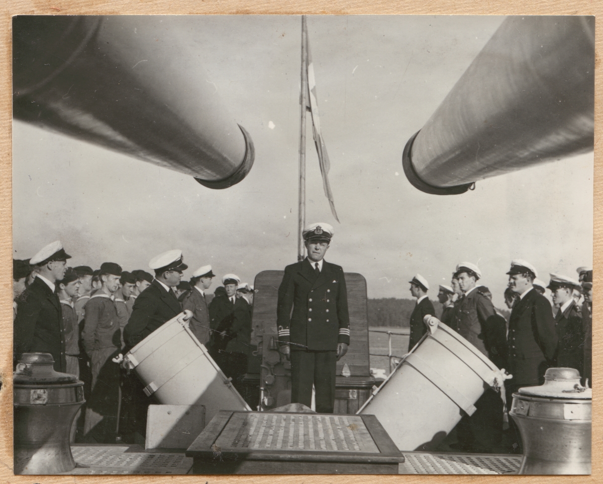 Bilden visar kapten Lindemalms avsked som sekond på Fylgia.