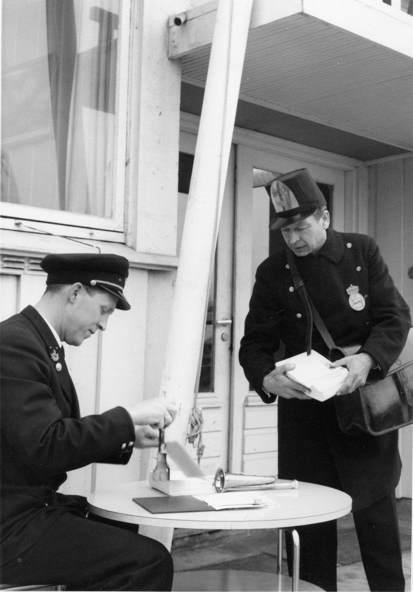 Besøk fra det finske postverket på 60-tallet.